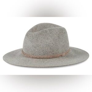 Rag & Bone Grey Oxford Wide Brim Wool Fedora Hat sz medium M
